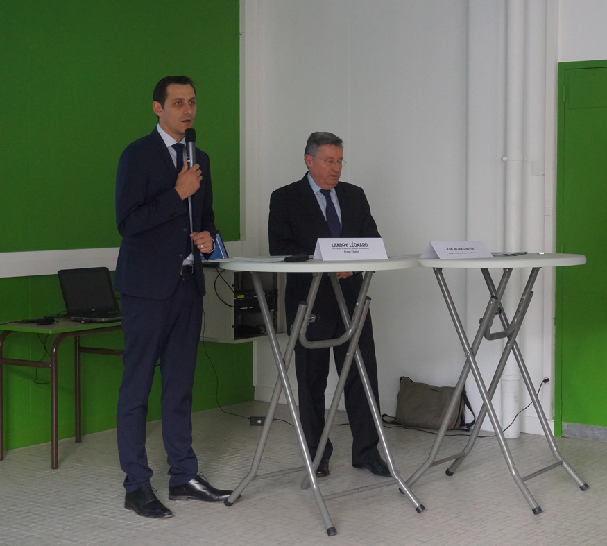 Mot d’accueil et introduction par Landry Léonard, vice-Président de la Communauté d’agglomération du Grand-Chalon et Jean-Jacques BOYER, sous-préfet de Chalon-sur-Saône