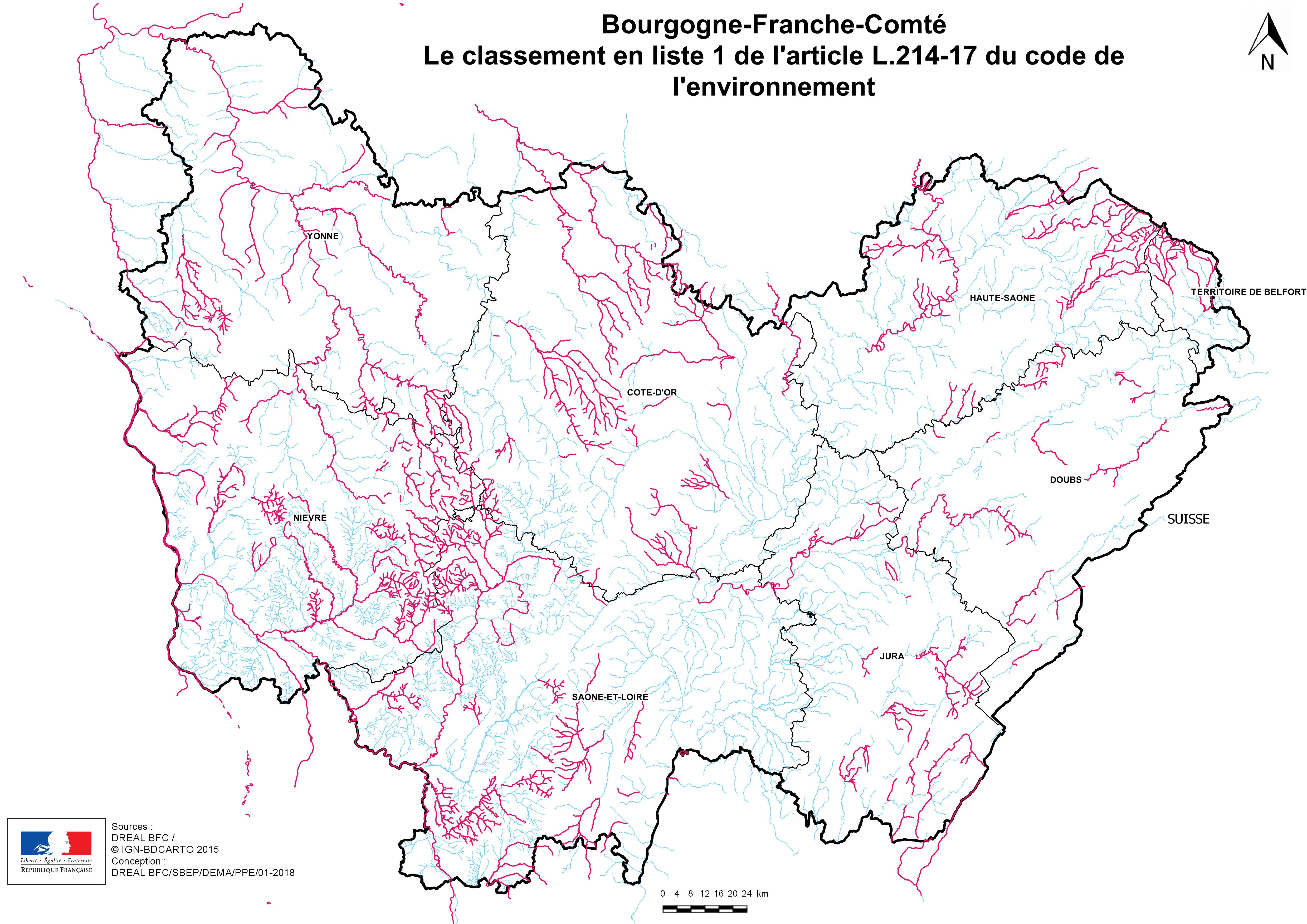 Le classement en liste 1 de l'artcile L.214-17 du code de l'environnement