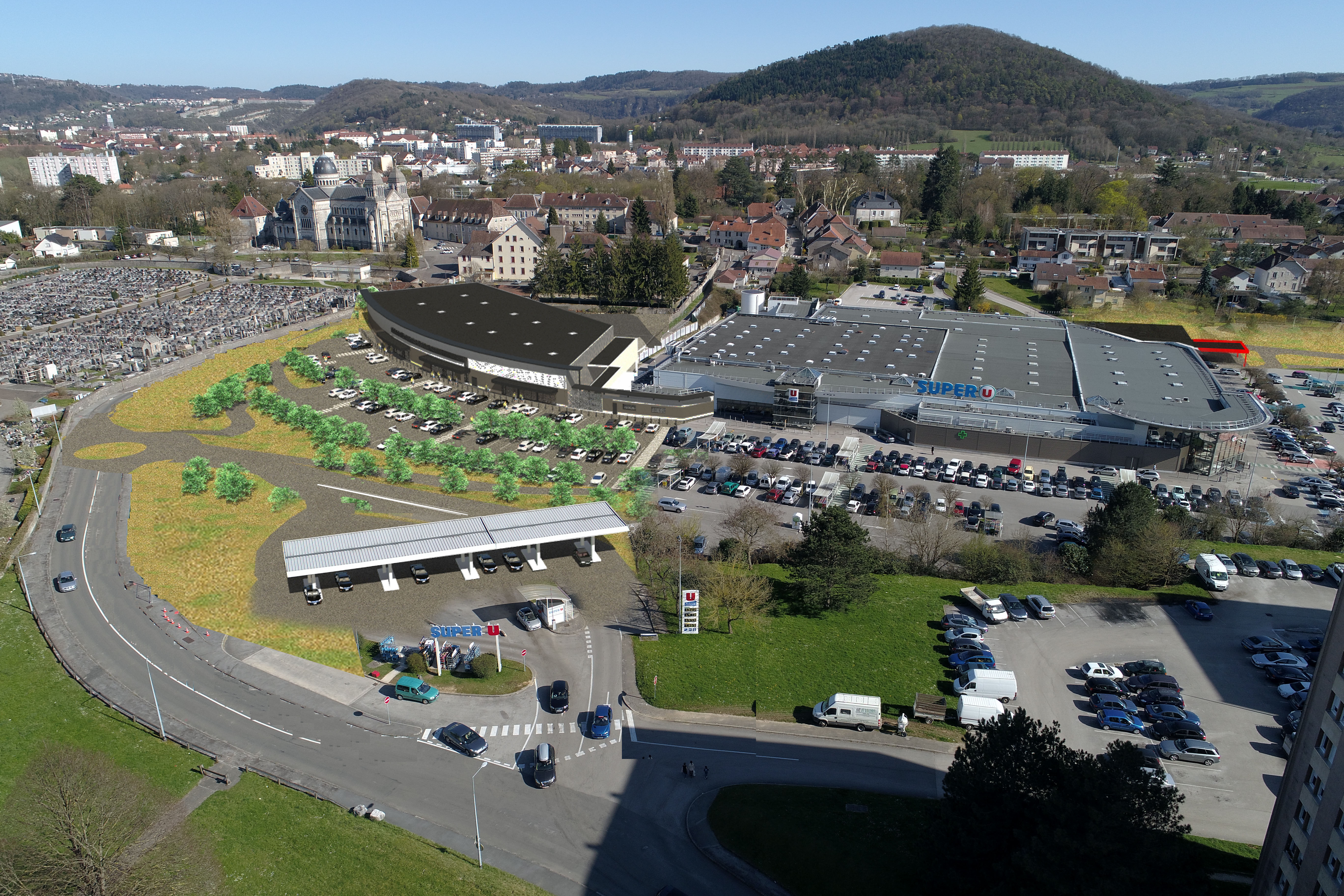 vue aerienne du projet