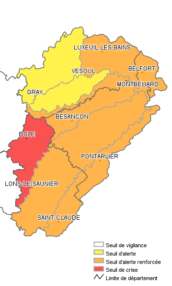 carte sécheresse FC semaine 46