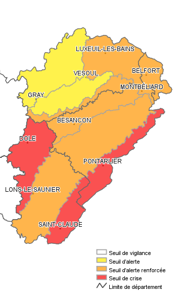 carte sécheresse FC semaine 47