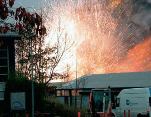 Kölding , 2004, explosion d’un site de stockage de feux d’artifices